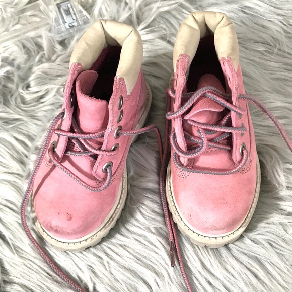 pink timberlands size 5